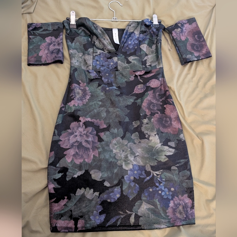 Blue Blush Floral Mini Dress
